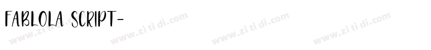 FABLOLA SCRIPT字体转换